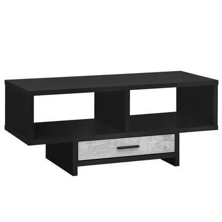 MONARCH SPECIALTIES Coffee Table, Accent, Cocktail, Rectangular, Storage, Living Room, 42" L, Drawer, Laminate, Black I 2810